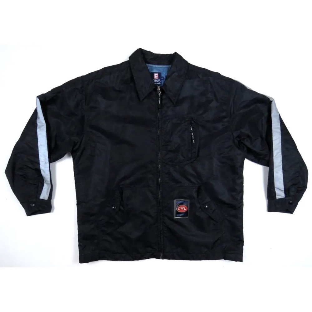 Vintage 90s Ralph Lauren Chaps CRL Quilt Lined Reflective Mens Full Zip Jacket